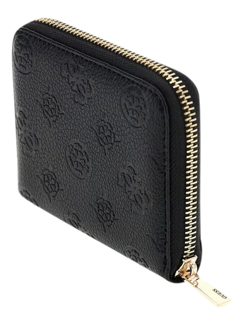 ELLA portefeuille compact &agrave; fermeture &eacute;clair logo noir - Portefeuilles Femme