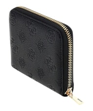 GUESS ELLA portefeuille compact &agrave; fermeture &eacute;clair logo noir - Portefeuilles Femme - 3