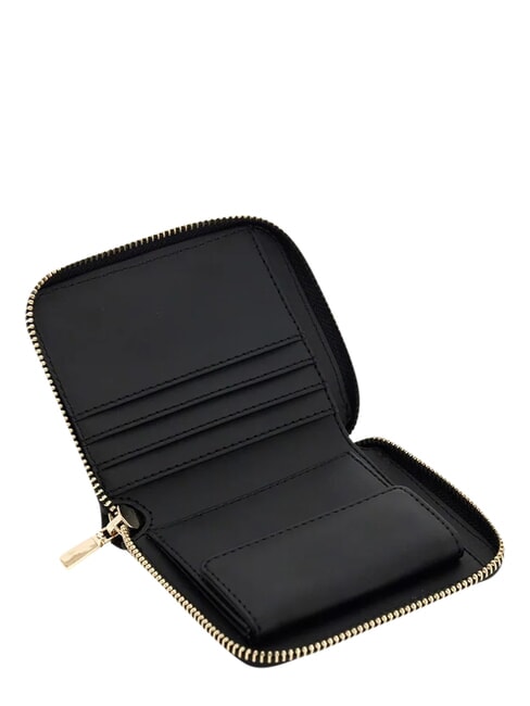 ELLA portefeuille compact &agrave; fermeture &eacute;clair logo noir - Portefeuilles Femme