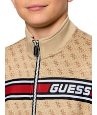 GUESS KIDS ACTIVE Sweat-shirt &agrave; fermeture &eacute;clair int&eacute;grale 4g aop beige blanc - B&eacute;b&eacute; Sweat - 3
