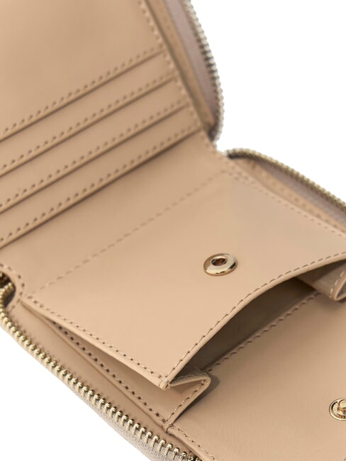 LAUREL 2  Petit portefeuille zipp&eacute; BEIGE - Portefeuilles Femme
