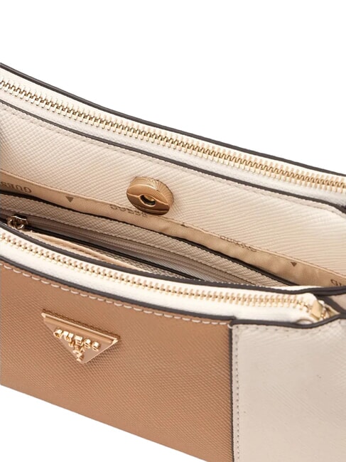 NOELLE 2 Sac bandouli&egrave;re avec bandouli&egrave;re blanc cass&eacute;/beige - Sacs pour Femme