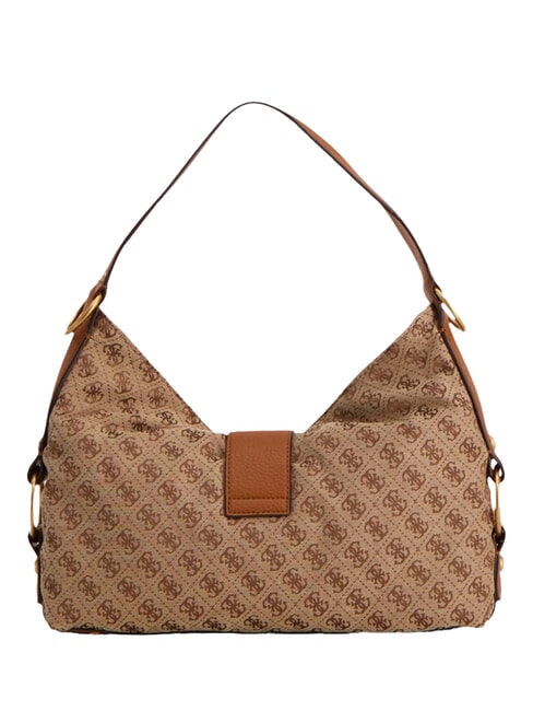 CAMDEN 4G Sac bandouli&egrave;re, imprim&eacute; int&eacute;gral logo lait/cognac - Sacs pour Femme