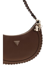 GUESS PETRA sac bandouli&egrave;re Chocolat - Sacs pour Femme - 3