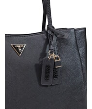 GUESS NOELLE 2 sac &agrave; bandouli&egrave;re NOIR - Sacs pour Femme - 5