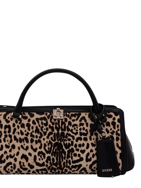 AUDREY                                   Sac &agrave; main avec bandouli&egrave;re, en cuir l&eacute;opard - Sacs pour Femme