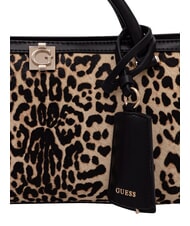 GUESS AUDREY                                   Sac &agrave; main avec bandouli&egrave;re, en cuir l&eacute;opard - Sacs pour Femme - 7