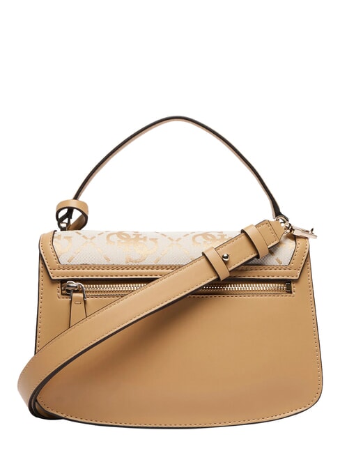 AUDREY                                   Sac &agrave; main avec bandouli&egrave;re logo beige - Sacs pour Femme