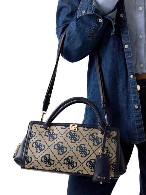 AUDREY                                   Sac &agrave; main avec bandouli&egrave;re logo marine - Sacs pour Femme
