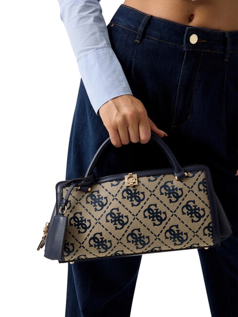 AUDREY                                   Sac &agrave; main avec bandouli&egrave;re logo marine - Sacs pour Femme