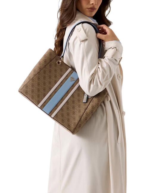 NOELLE 2                                 sac &agrave; bandouli&egrave;re logo lait/bleu clair - Sacs pour Femme