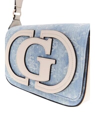 GUESS RUBY sac bandouli&egrave;re logo denim - Sacs pour Femme - 4