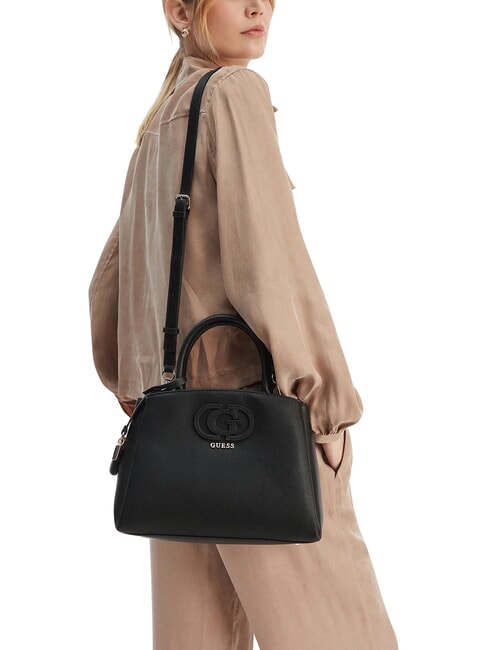 ISOLA Sac &agrave; main avec bandouli&egrave;re NOIR - Sacs pour Femme