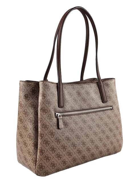 NOELLE 2 4G sac bandouli&egrave;re logo latte / marron - Sacs pour Femme