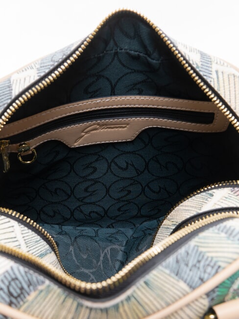 PLANETARIUM Sac d&ocirc;me moyen avec bandouli&egrave;re aquarelle/beige - Sacs pour Femme