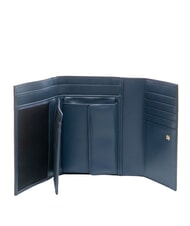 GATTINONI PLANETARIUM Portefeuille moyen &agrave; rabat aigue-marine/bleu marine fonc&eacute; - Portefeuilles Femme - 2