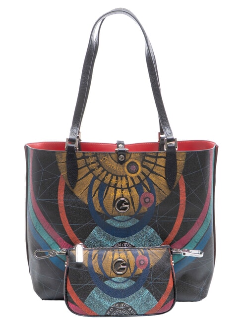 PLANETARIUM Sac cabas r&eacute;versible cerise - Sacs pour Femme