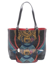GATTINONI PLANETARIUM Sac cabas r&eacute;versible cerise - Sacs pour Femme - 2