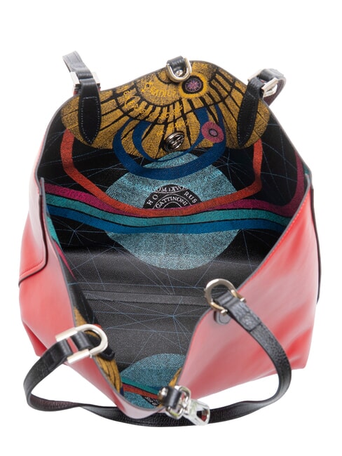 PLANETARIUM Sac cabas r&eacute;versible cerise - Sacs pour Femme