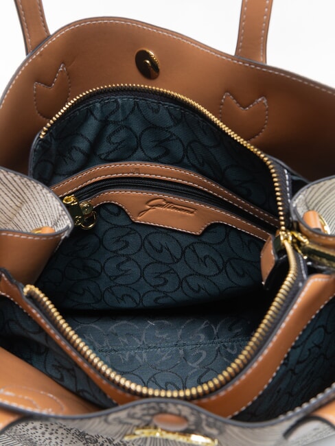 PLANETARIUM Sac &agrave; bandouli&egrave;re encre s&eacute;pia/beige clair - Sacs pour Femme