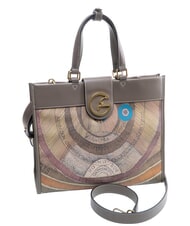 GATTINONI PLANETARIUM Sac &agrave; main avec bandouli&egrave;re aquarelle sauvage/ taupe fonc&eacute; - Sacs pour Femme - 2