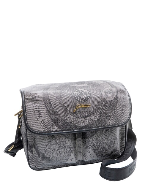 PLANETARIUM sac bandouli&egrave;re monochrome gris clair/noir - Sacs pour Femme