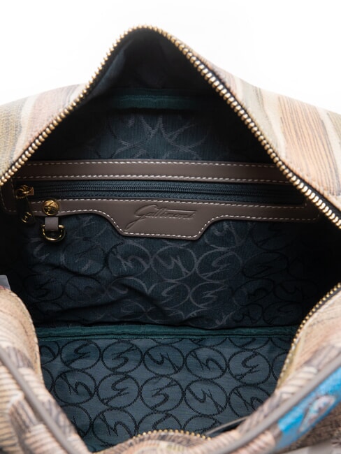 PLANETARIUM sac bandouli&egrave;re aquarelle sauvage/ taupe fonc&eacute; - Sacs pour Femme