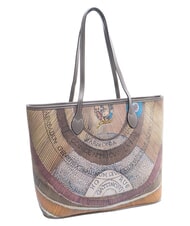 GATTINONI PLANETARIUM Sac de courses moyen aquarelle sauvage/ taupe fonc&eacute; - Sacs pour Femme - 2
