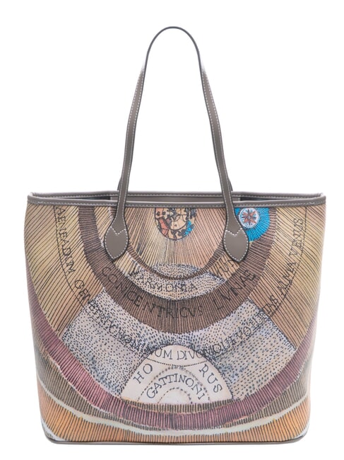 PLANETARIUM Sac de courses moyen aquarelle sauvage/ taupe fonc&eacute; - Sacs pour Femme