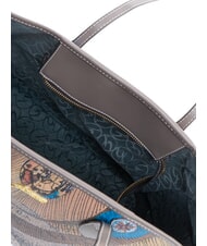 GATTINONI PLANETARIUM Sac de courses moyen aquarelle sauvage/ taupe fonc&eacute; - Sacs pour Femme - 5
