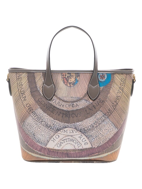 PLANETARIUM Sac &agrave; main avec bandouli&egrave;re aquarelle sauvage/ taupe fonc&eacute; - Sacs pour Femme