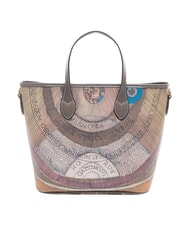 GATTINONI PLANETARIUM Sac &agrave; main avec bandouli&egrave;re aquarelle sauvage/ taupe fonc&eacute; - Sacs pour Femme - 4