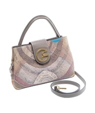 GATTINONI PLANETARIUM Sac &agrave; main avec bandouli&egrave;re aquarelle sauvage/ taupe fonc&eacute; - Sacs pour Femme - 2