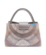 GATTINONI PLANETARIUM Sac &agrave; main avec bandouli&egrave;re aquarelle sauvage/ taupe fonc&eacute; - Sacs pour Femme - 3