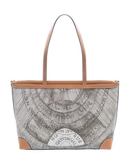 GATTINONI PLANETARIUM Sac &agrave; provisions encre s&eacute;pia/beige clair - Sacs pour Femme - 3