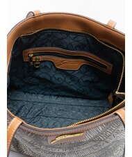 GATTINONI PLANETARIUM Sac &agrave; provisions encre s&eacute;pia/beige clair - Sacs pour Femme - 4