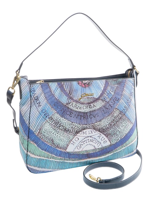 PLANETARIUM sac bandouli&egrave;re aigue-marine/bleu marine fonc&eacute; - Sacs pour Femme