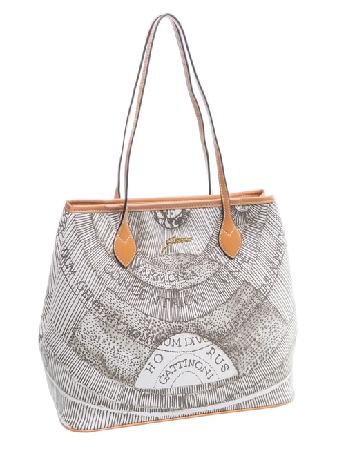 PLANETARIUM Sac de courses moyen encre s&eacute;pia/beige clair - Sacs pour Femme