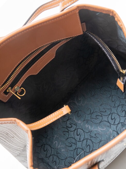 PLANETARIUM Sac de courses moyen encre s&eacute;pia/beige clair - Sacs pour Femme