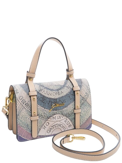 PLANETARIUM Sac &agrave; main avec bandouli&egrave;re aquarelle/beige - Sacs pour Femme