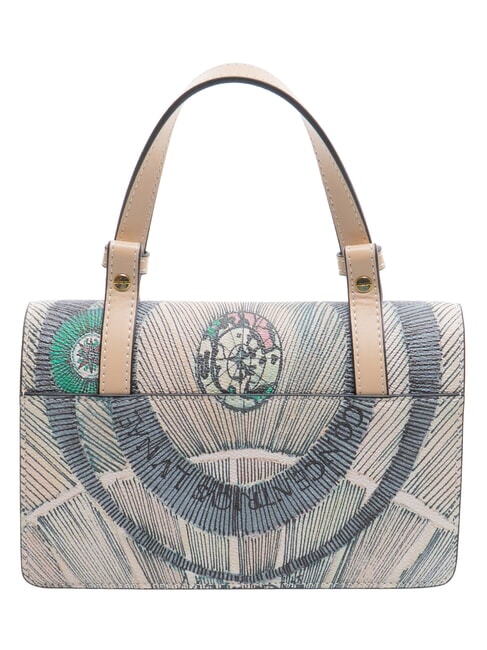 PLANETARIUM Sac &agrave; main avec bandouli&egrave;re aquarelle/beige - Sacs pour Femme