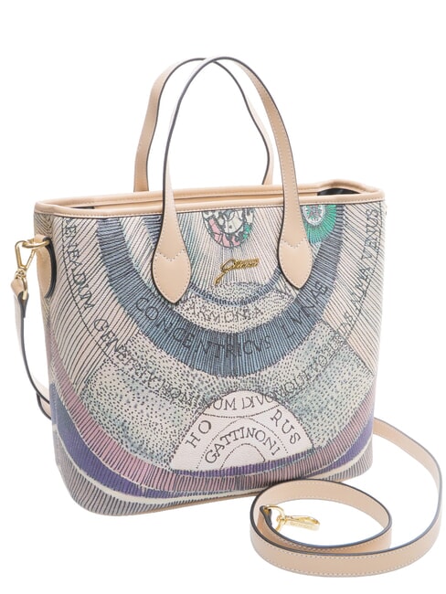 PLANETARIUM Sac &agrave; main avec bandouli&egrave;re aquarelle/beige - Sacs pour Femme