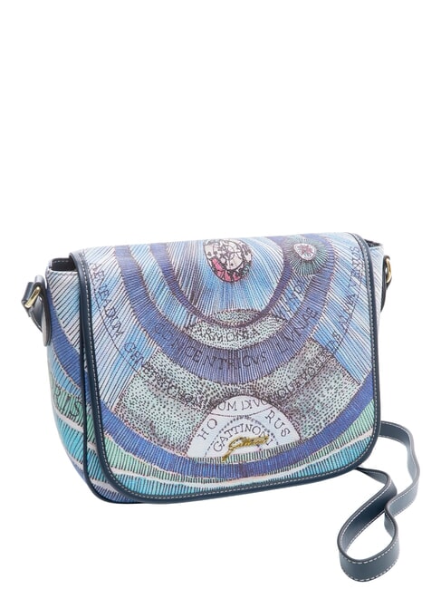 PLANETARIUM Sac bandouli&egrave;re &agrave; rabat aigue-marine/bleu marine fonc&eacute; - Sacs pour Femme