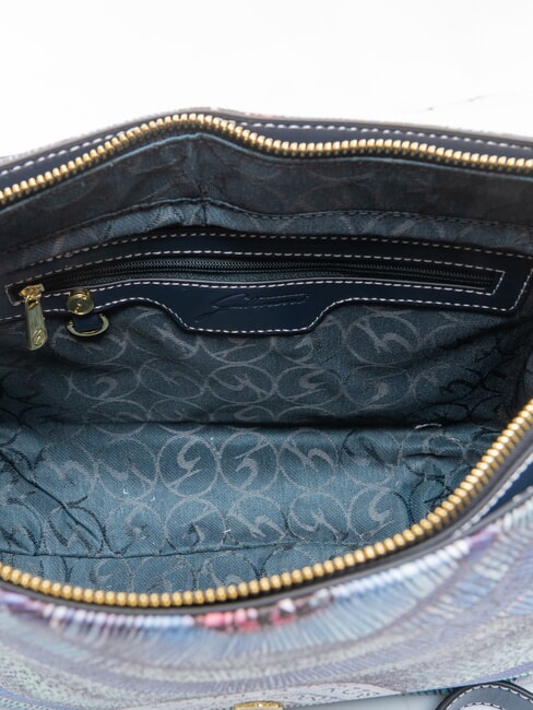 PLANETARIUM Sac bandouli&egrave;re &agrave; rabat aigue-marine/bleu marine fonc&eacute; - Sacs pour Femme