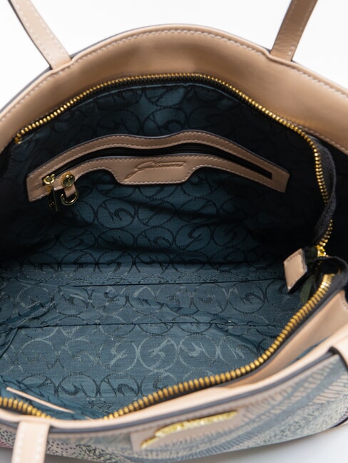 PLANETARIUM Sac &agrave; provisions aquarelle/beige - Sacs pour Femme