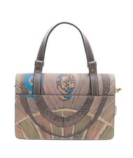 GATTINONI PLANETARIUM Sac &agrave; main avec bandouli&egrave;re aquarelle sauvage/ taupe fonc&eacute; - Sacs pour Femme - 4