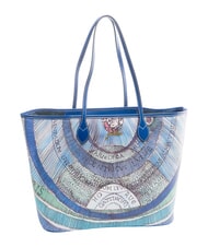 GATTINONI PLANETARIUM Grand sac de courses aigue-marine/bleu marine - Sacs pour Femme - 2