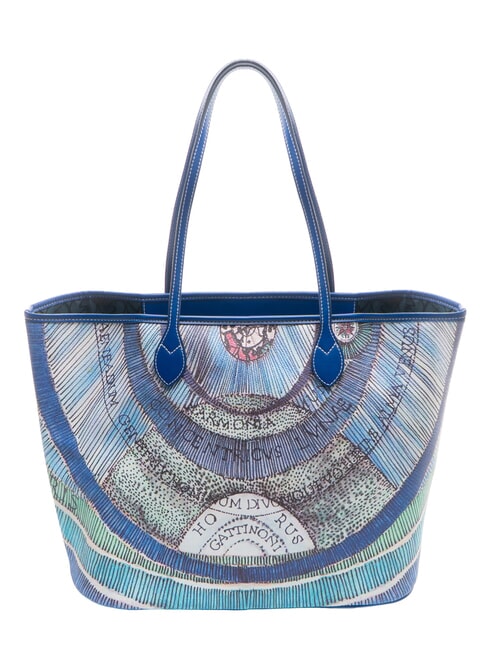 PLANETARIUM Grand sac de courses aigue-marine/bleu marine - Sacs pour Femme