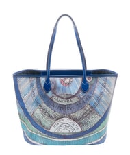 GATTINONI PLANETARIUM Grand sac de courses aigue-marine/bleu marine - Sacs pour Femme - 4