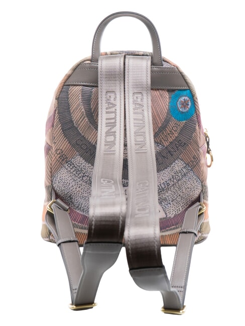 PLANETARIUM Sac &agrave; dos aquarelle sauvage/ taupe fonc&eacute; - Sacs pour Femme